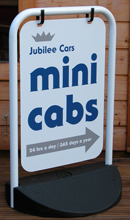 Jubilee Cars swing sign