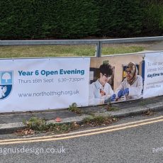 Northolt School open evening banners – Peter Magnus Design